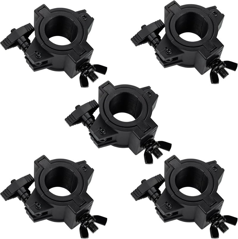 Czgor Stage Light Clamp 5 Pack, 33lb Plastic DJ Light Clamps, Truss for Studio Theater, 1'' Lighting O Clamp Fit 3 Size Pipe Diameter: 25mm 38mm 50mm - Image 1